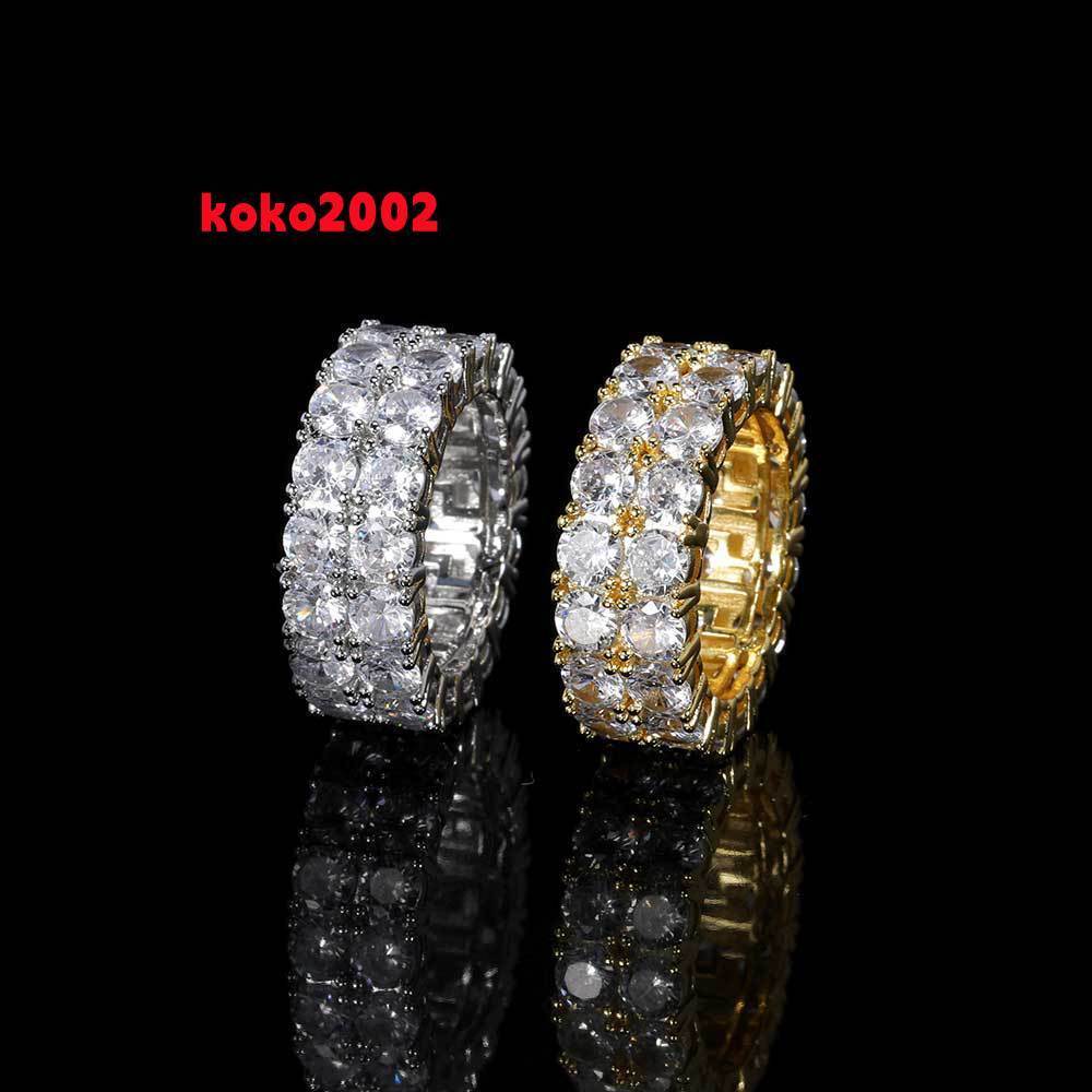 Morden Style Certified Real 925 Silver Gold Moissanite Ring Iced Out Diamond Ring Iced Out Jewelry Eternity Men Ring