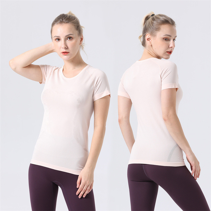20 Womens Yoga Outfit Tshirts Tees Sportswear Outdoor Apparel Casual Adult Gym Excerise Running Close-Fitting Short Sleeve Tops Breathable Shirts
