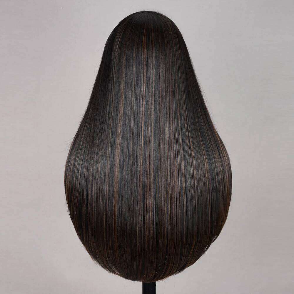 H30 Layered Wear And Go 6X6 Closure Glueless Mixed Not 100% Human Hair Pre Plucked Lace Wig Without Glue