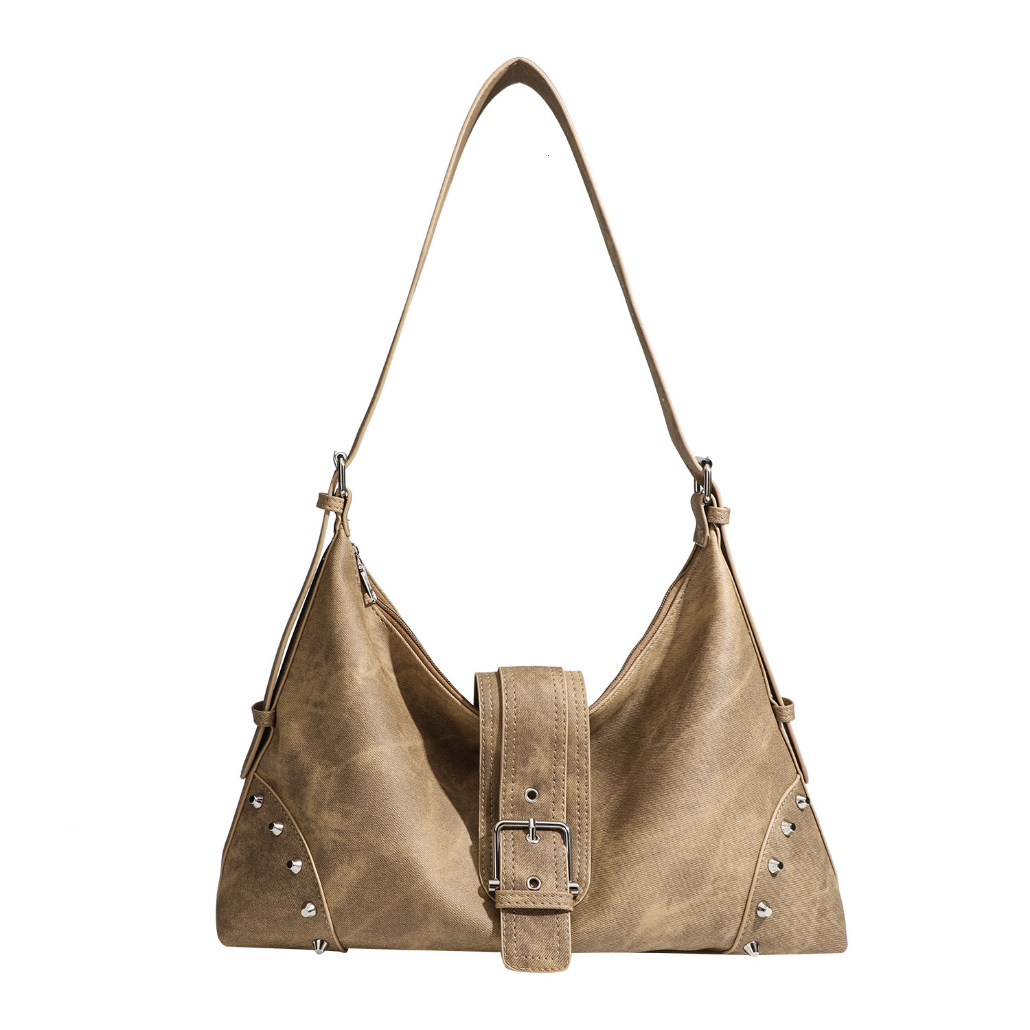 2025 autumn new spicy girl rivet handbag niche design versatile trend retro armpit bag women's shoulder bag designer bag