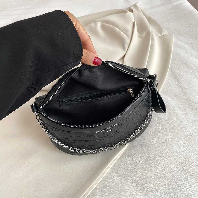 New Fi Fem Belt Bag Chain Lady Handbags Fanny Pack High Quality Leather Waist Bags Designer Shoulder Crossbody Bag Y250724