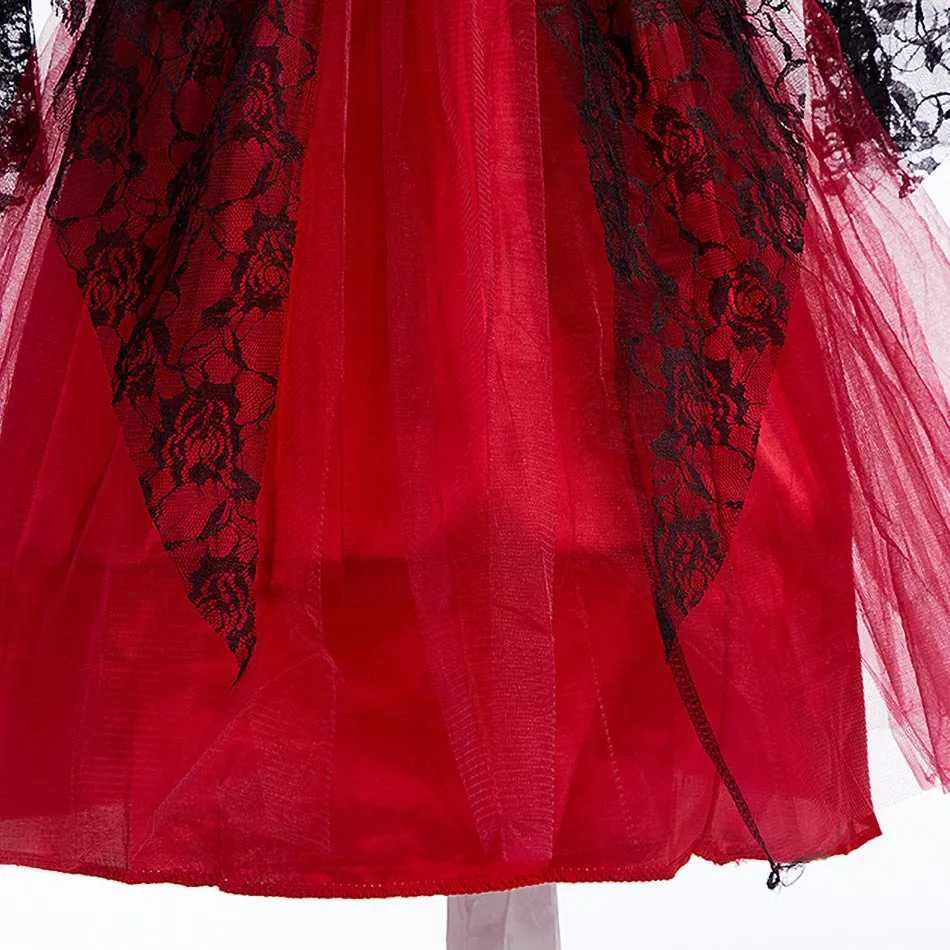 Girls Princess Costume Baby Vampire Halloween Elegant Fantasy Children Cosplay Carnival Fancy Disguise Witch Birthday Dress Hat Z250725