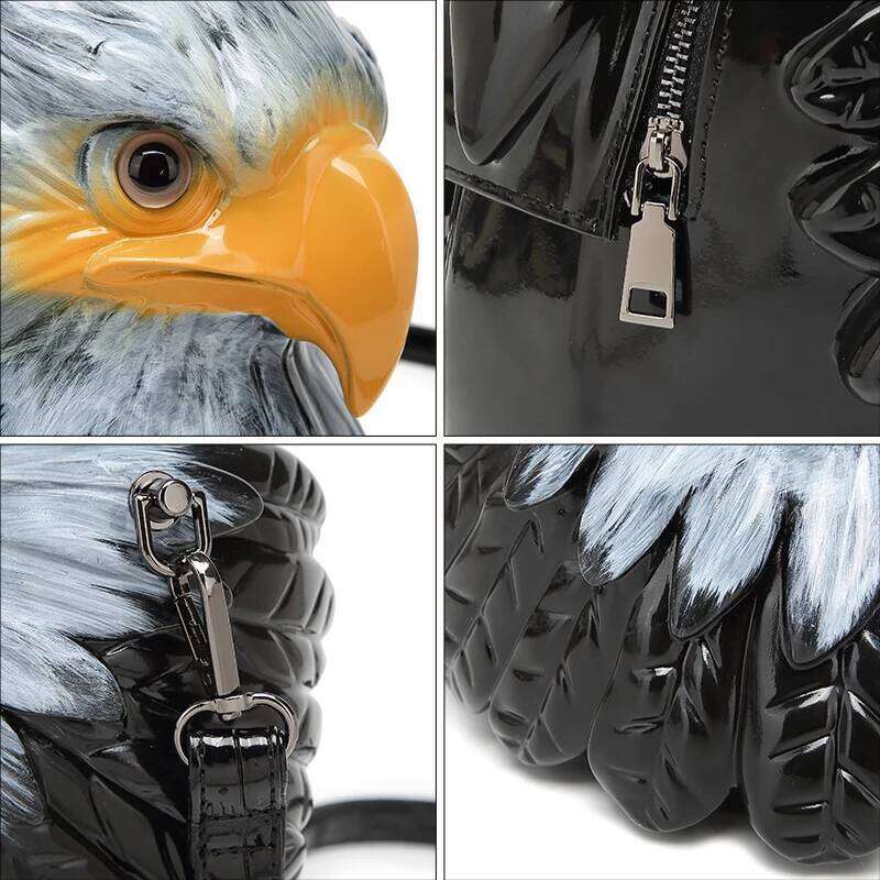 Luxurious designer The 2025 new creative, individual and retro bald eagle handbag is niche crossbody bag with a sense of animal design