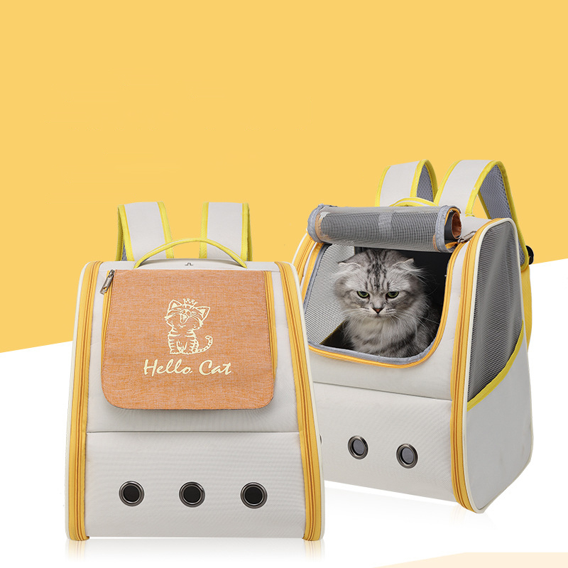 Breathable Double Shoulder Cat & Dog Travel Bags with Side Opening - Large Capacity Pet Carrier