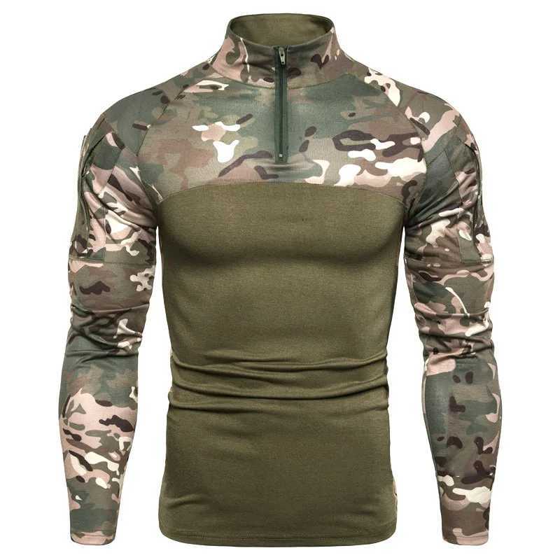 New fashion MENS tactical camouflage athletic shirts long sleeve military clothing combat shirt Y250724