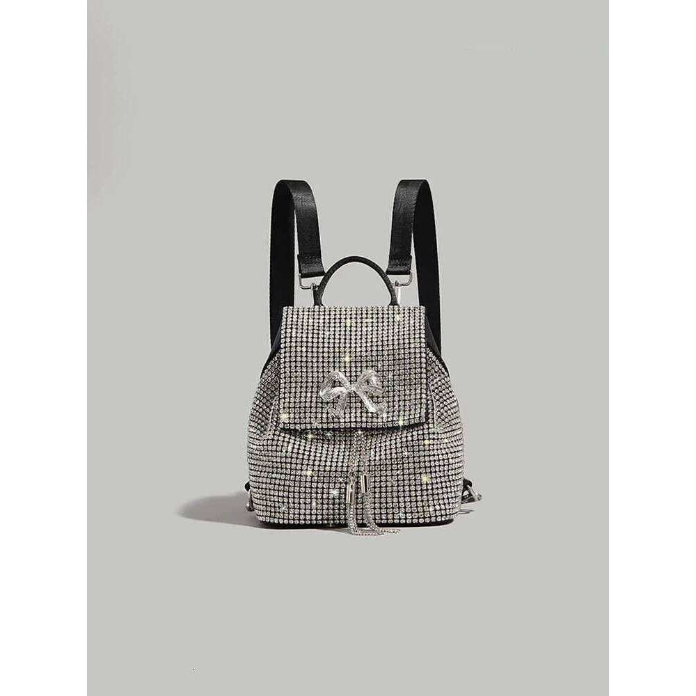 Designer Dia Backpack For Women New Versatile Commute College Student School High-end Chic Bow Bucket Bags