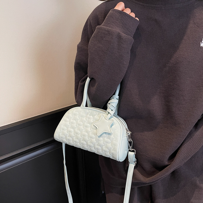 Luxury Brand Designer Bag Niche Design Star Pattern Bowling Bag For Women 2025 New Fashion Simple Single Shoulder Crossbody Pillow Bag