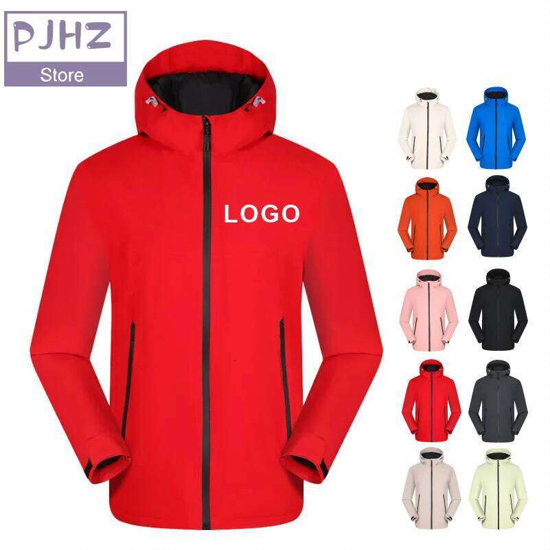 Hiking Windproof Jacket Mountaineering Outdoor Camping Skiing Raincoat Waterproof Hooded Jackets Custom print embroidery