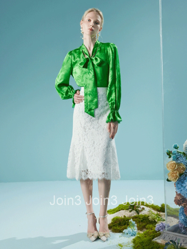 Summer New Elegant Versatile Mid-Length A-Line Skirt High Waist White Lace Half Skirt 1018