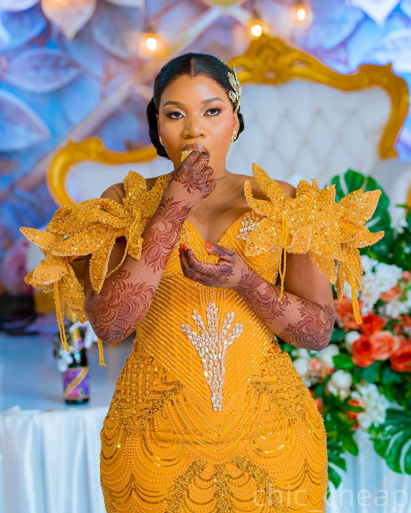 Mermaid Yellow Prom Dresses 2025 Flowers Crystals Sequined Evening Formal Party Second Birthday Engagement Gowns Plus Size Dress For Special Occasions