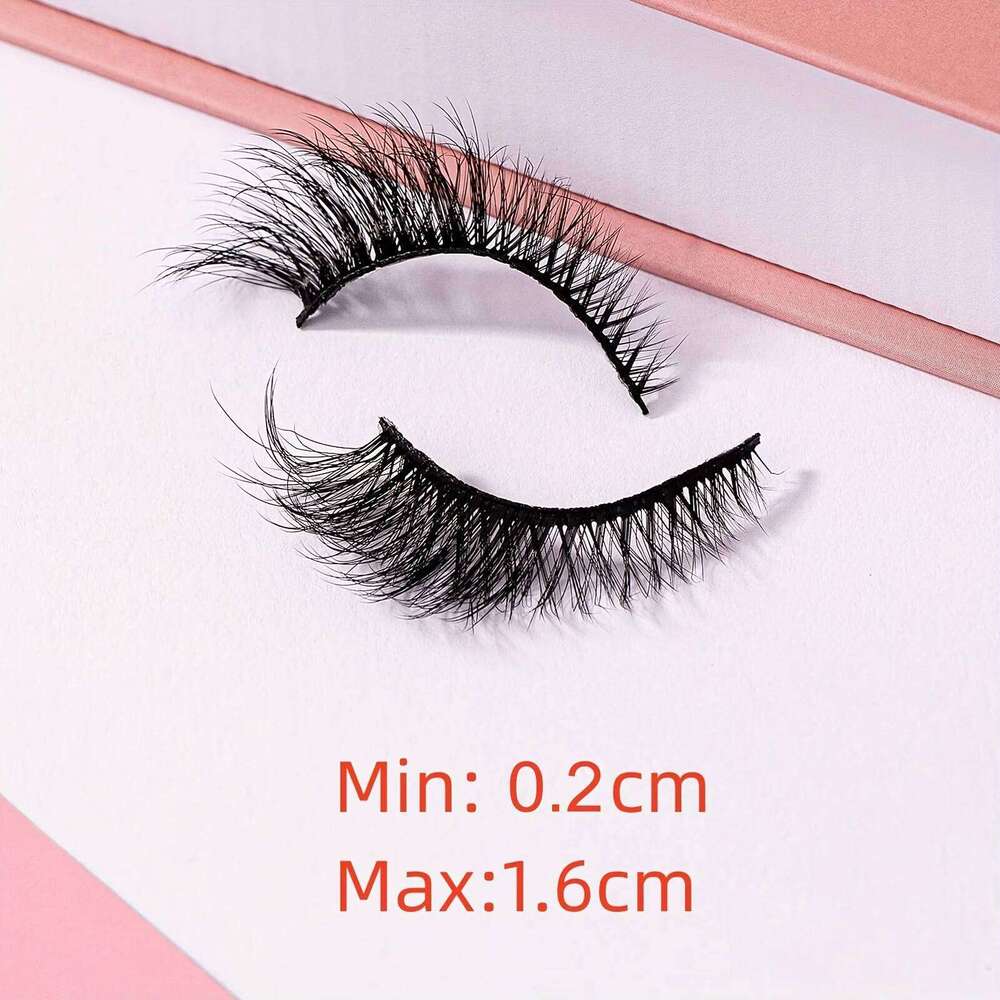 5 Pairs Full Cat Eye Look 15mm Tail Elongated Fluffy Volumized Eyelashes Faux Mink Strip False Lashes