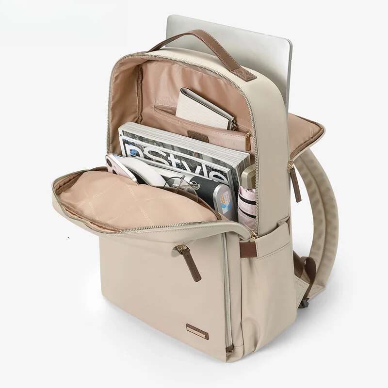 Women For 15.6 Inches Laptop Waterproof Elegant Ladies Office Business Backpack Nylon Travel High Quality