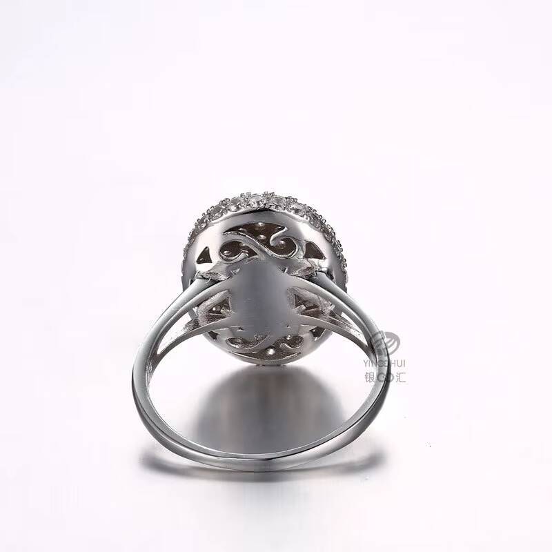 Real 925 Sterling Silver Twilight Ring for Women Micro Paved Zircon Stone Moissanite Rings Engagement Fine Jewelry