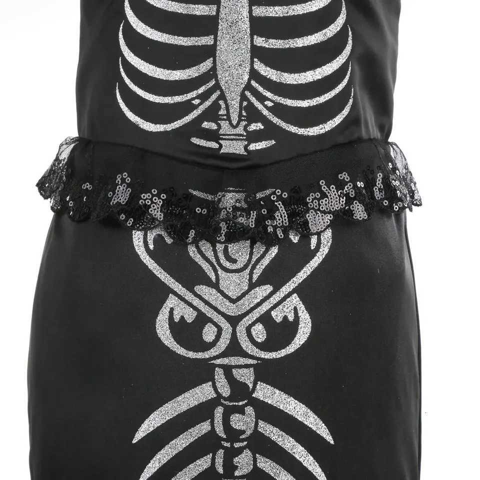 New Skeleton Little Mermaid Halloween Horror Costume Ariel Princess Costume Kids Birthday Par Prom Dress For Girls Z250725