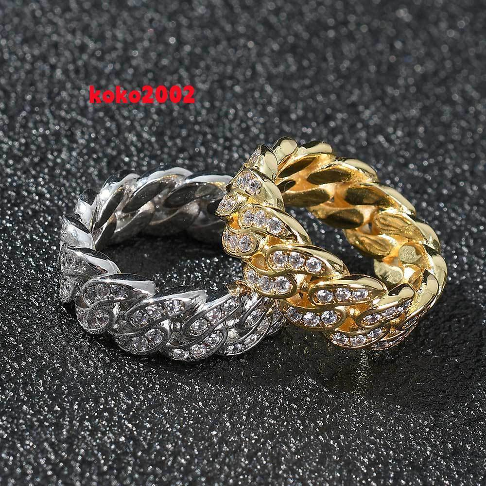 New RTS Hot Sale Square Ring Custom Hip Hop Rapper JewelryVVS Moissanite Iced Out 925 Silver Rings Diamond Men Ring