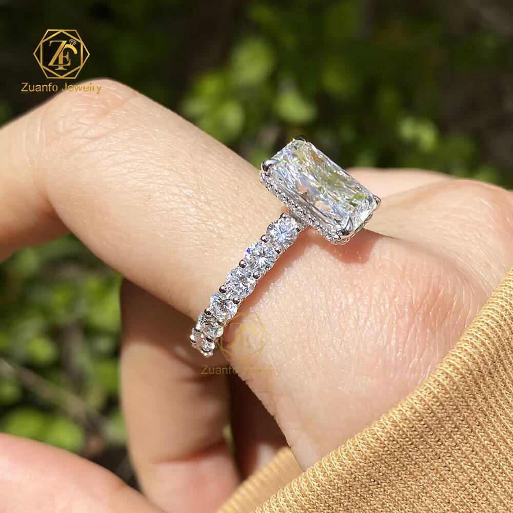 IGI GIA Certified HPHT CVD Lab Grown Radiant Diamond 1ct 2ct 3ct 18K 14K Real Gold Engagement Wedding Ring for Women Man