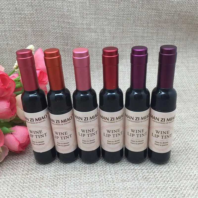 2023 Lipstick Lipgloss Waterproof Long Lasting Lovely Tint Wine Bottle Shape Lip For Women Makeup Gloss Red Sexy CosmeticXJ250724