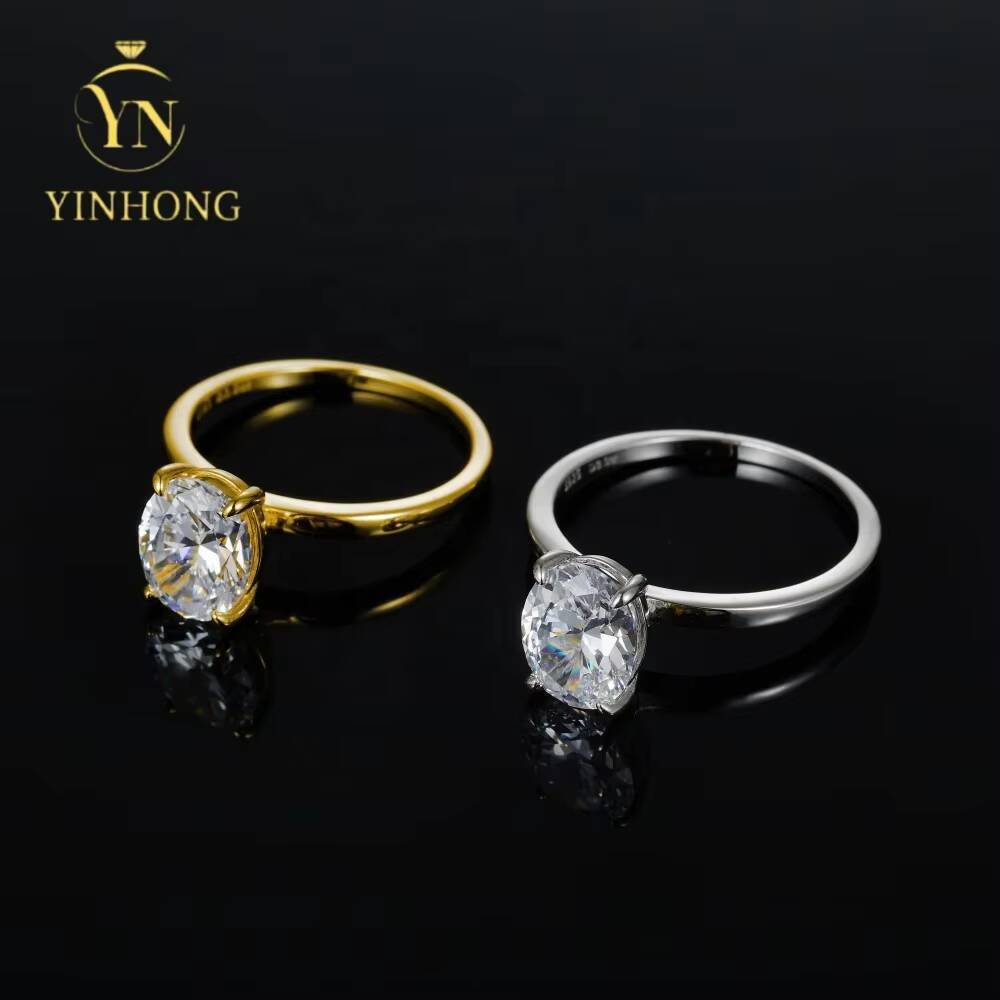 Factory wholesale 925 Sterling Silver Rings 3ct Oval Cut Moissanite Rings For Women Wedding Gifts