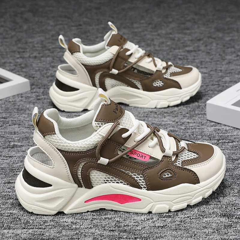 2025 Summer Womens Sneakers New Womens Platform Shoes Womens Tennis Cheating Empty Sandals Casual Outdoor Ladies Vulcanized.XJ250725