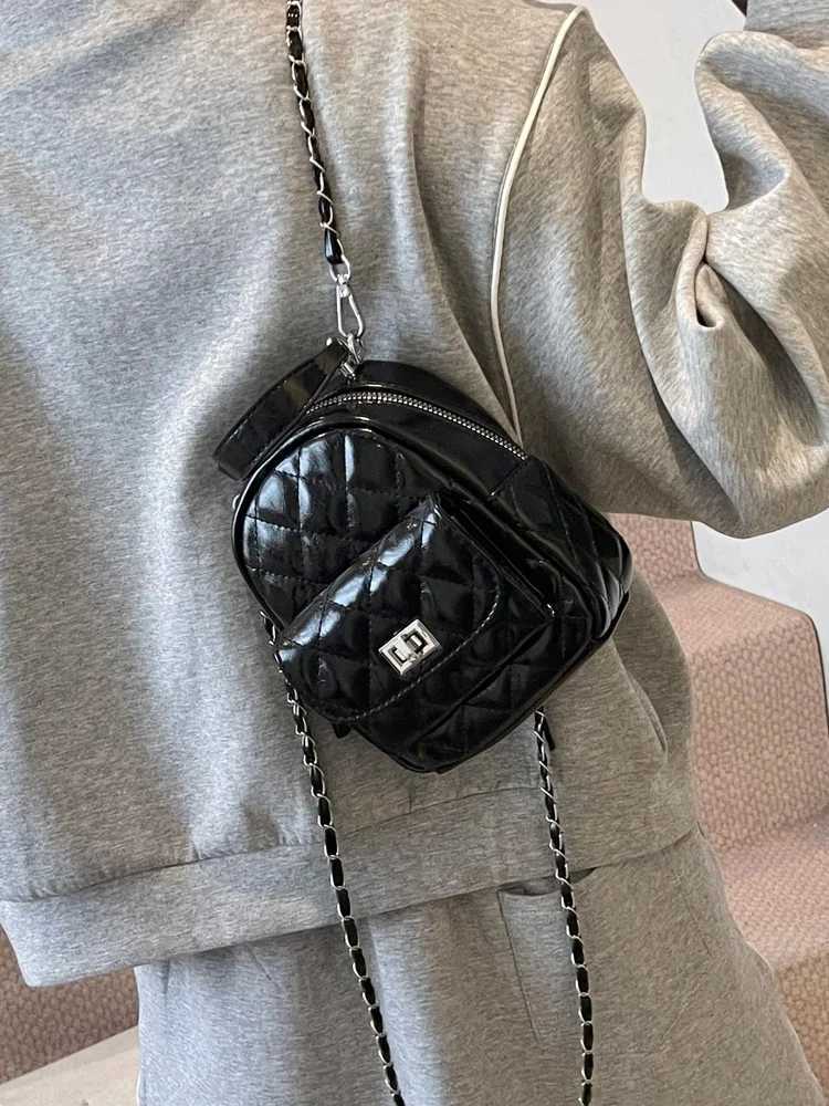 Faiable Small Diamond ID Chain Lightweight Mens Father Street Trend Order Bag Cact Size Casual Scenarios Y250724
