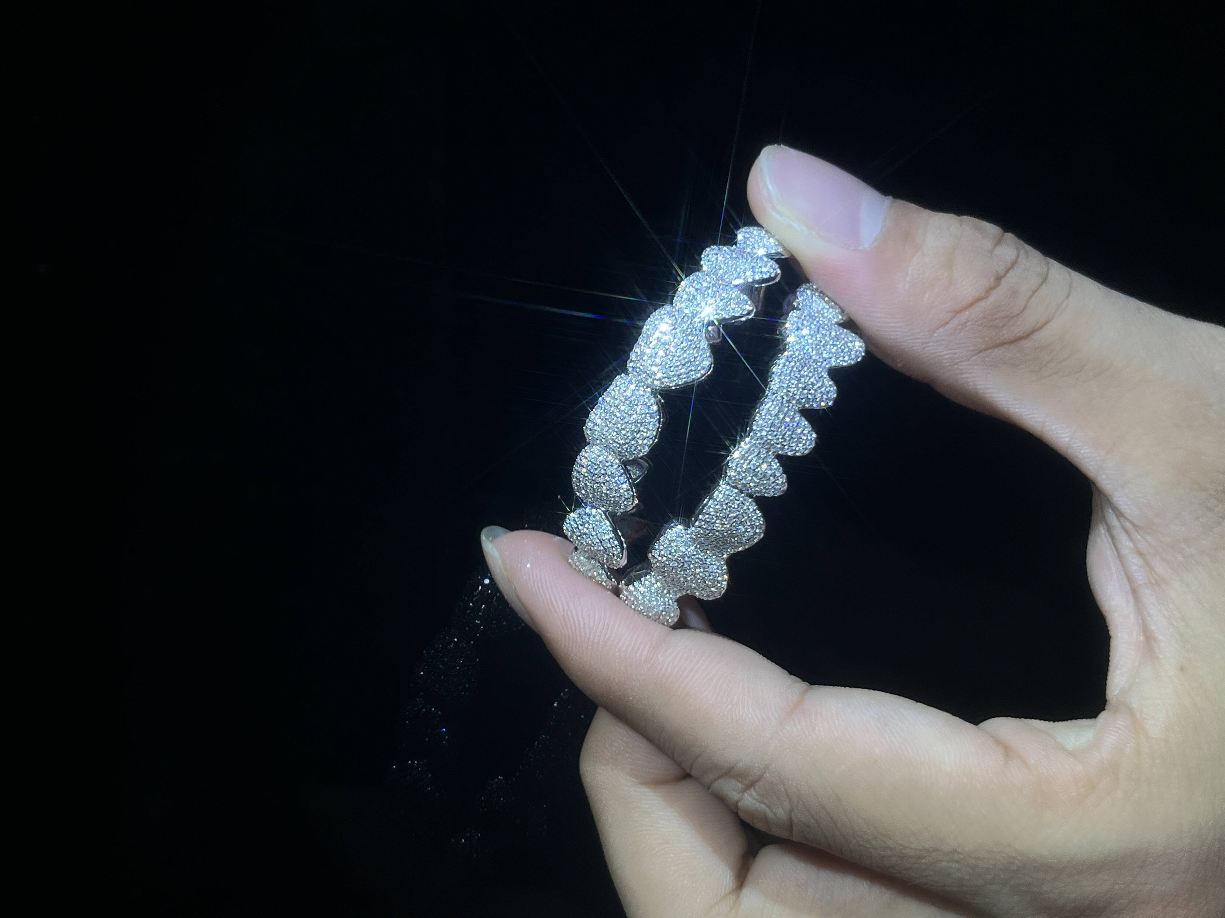 PROVENCE Custom Grillz Teeth 10k 14K 18k Gold Grillz Iced Out VVS Moissanite Grillz Diamond for Dentures False Teeth