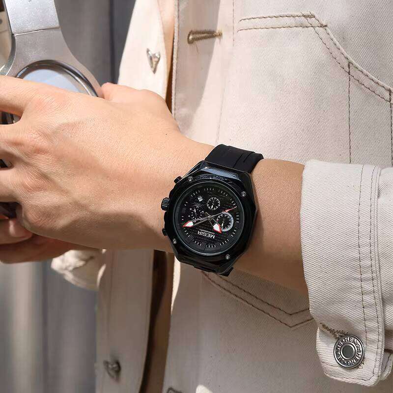 MEGIR Unisex Fashion Watch - Waterproof, Luminous, Silicone Strap, 45mm - 2025 Summer Collection