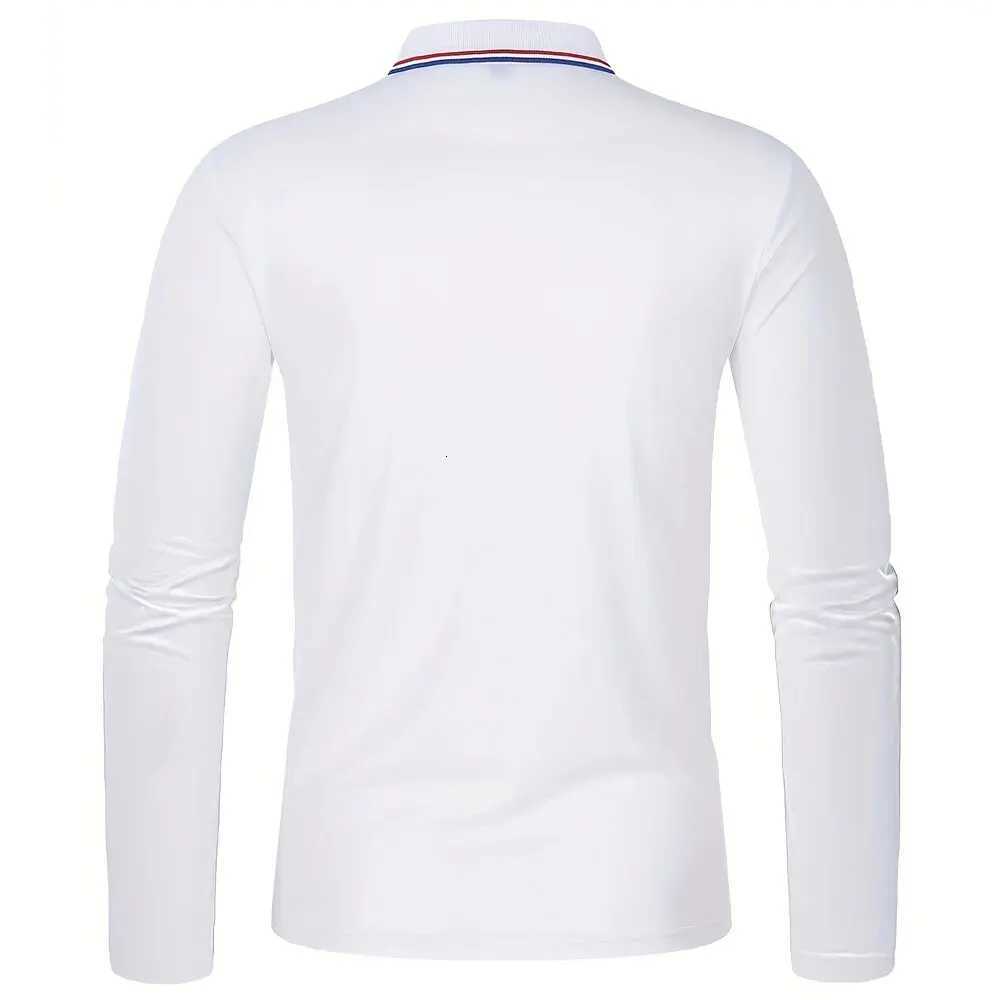 Mens Spring and Autumn Casual Breathable Comfortable Polo Shirt Hot Selling Fashion Mens Business Long Sleeve T-Shirt XJ250725