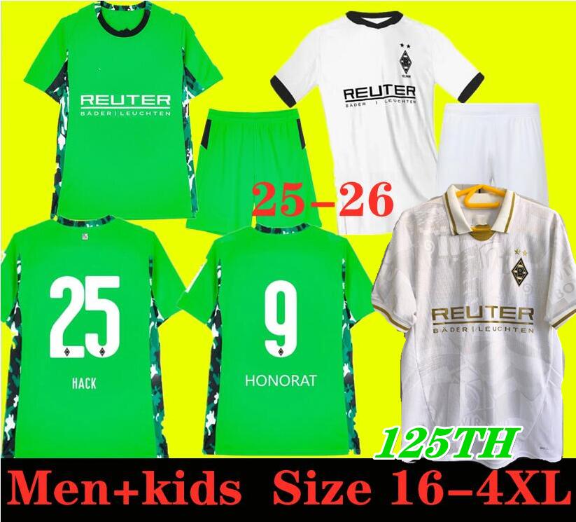 3XL 4XL 2025 2026 VfL Borussia Monchengladbach HOME AWAY CHIARODIA STOGER NEUHAUS PLEA Soccer Jersey 25 26 Gladbach HACK HONORAT FUKUDA NGOUMOU Men