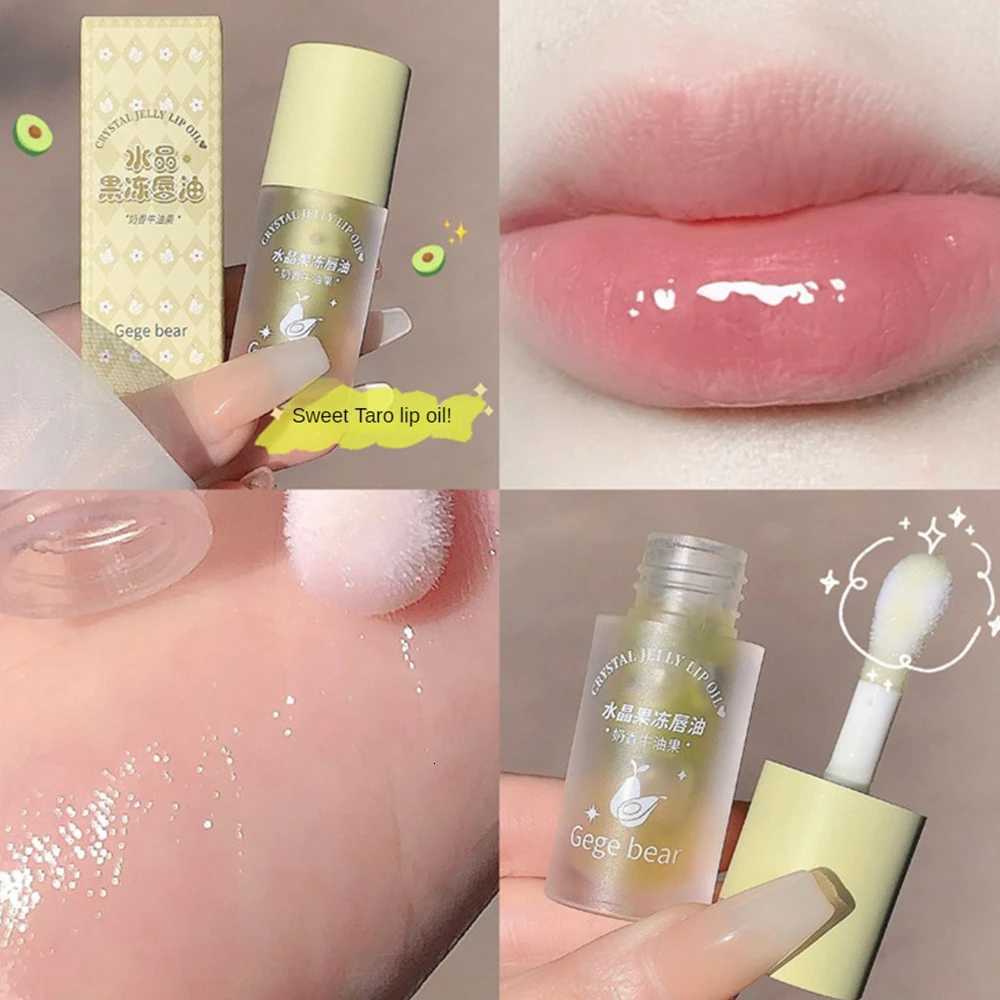 Fruity Crystal Jelly Lip Oil Hydrating Plumping Lip Coat for Lipstick Clear Lip Plumper Serum Tint Lips Care Makeup CosmeticXJ250724