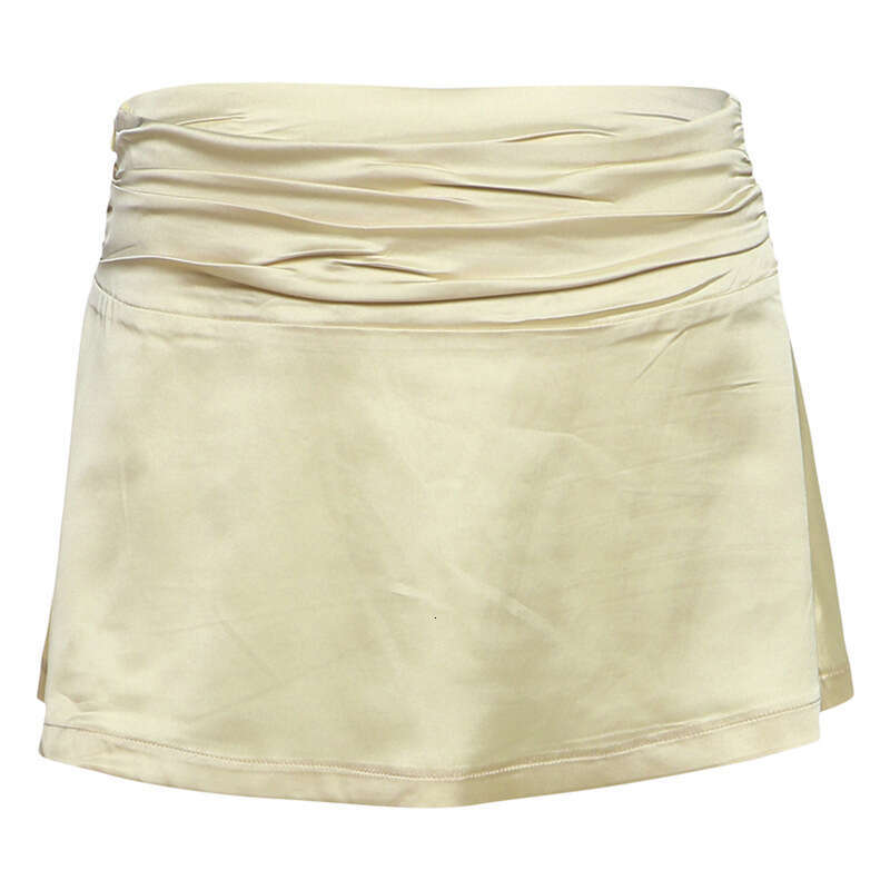 2025 Spring New Women's Solid Color Slim Fit Strap Backless Vest Fashion Low Waist Skirt 747