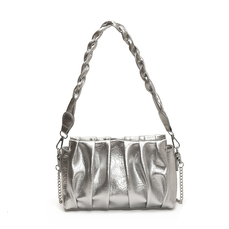 Luxury Brand Designer Bag Korean Style Pleated Cloud Bag Woven Trendy Original Design Underarm Bag Fashionable European And American Hot Girl Single S
