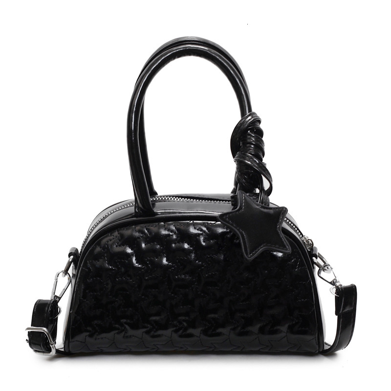Luxury Brand Designer Bag Niche Design Star Pattern Bowling Bag For Women 2025 New Fashion Simple Single Shoulder Crossbody Pillow Bag