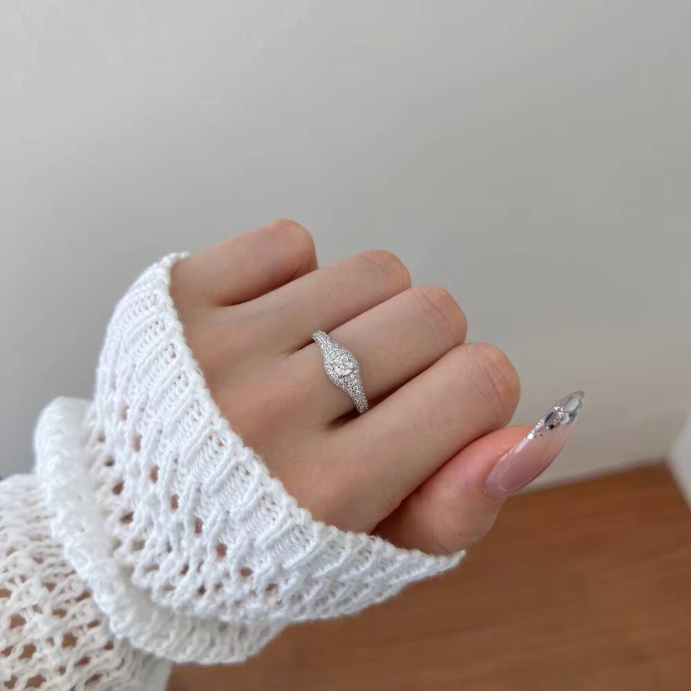 Dylam Classic Design Women Fine Jewelry Non Tarnish 925 Sterling Silver 5A Cubic Zirconia Wedding Promise Engagement Rings