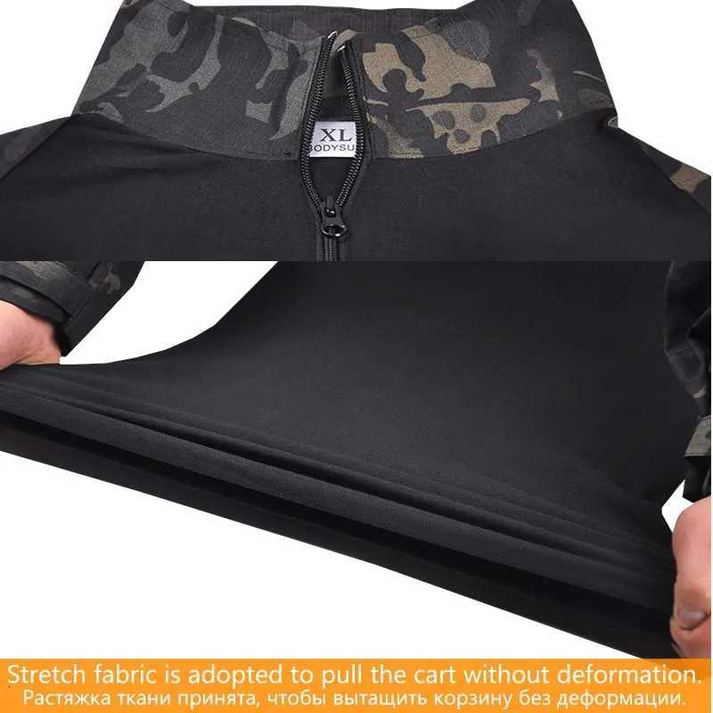 Tactical Shirts Hunting Clothes Combat Shirt Man Summer Camo Tops Casual Training Shirts Wear-resistant Y250724