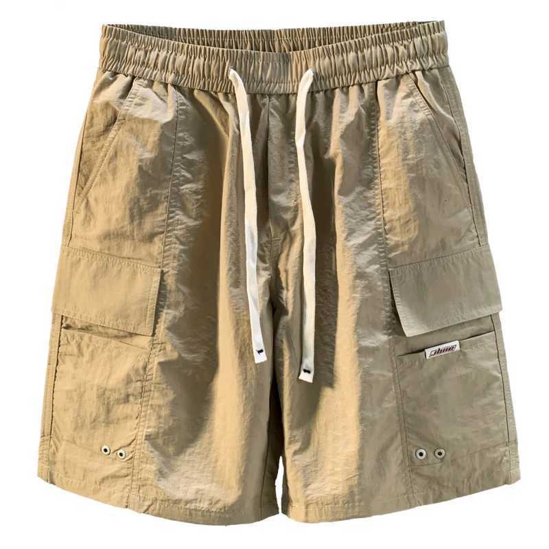 ework shorts for men in summer thin trendy versatile casual loose sporty ice silk quick drying five quarter pants W250724