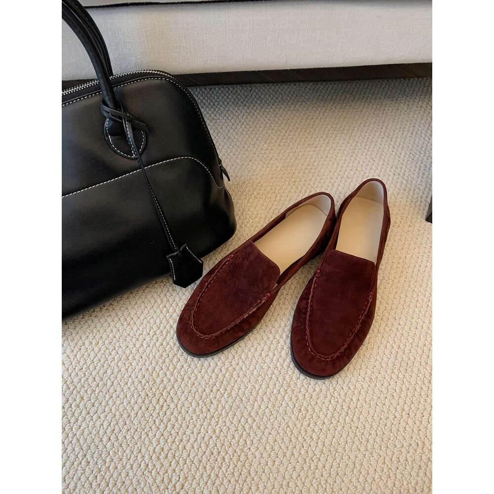 Designer Loafers Flat Women, High-End Korean Style Casual Shoes, Unisex Suede Leather Shoes for Women