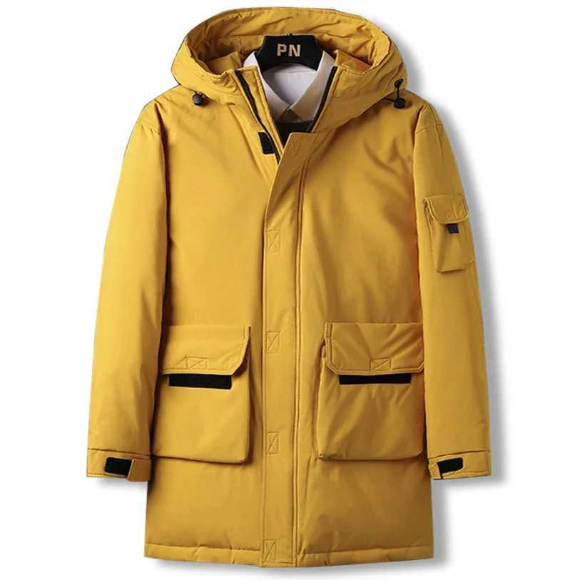 -303 Down Jacket Men Long Winter Jacket Warm Hooded White Down Coats Male Streetwear Overcoats Women Down Parka X250725