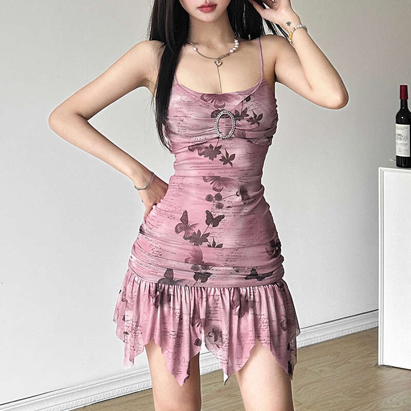 2024 Spring New Women's Solid Color Slim High Waist Fashion Strap Sleeveless Backless Dress 83b