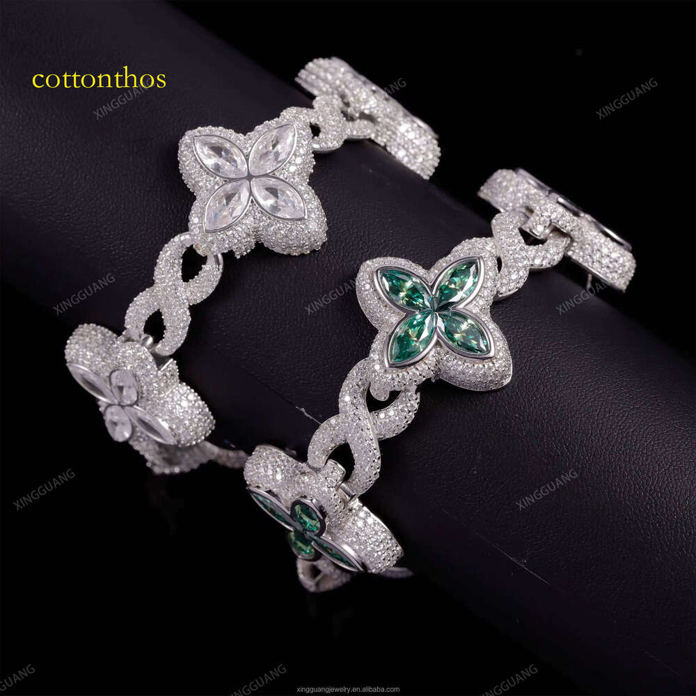 XingGuang Sier Green Pass Test Multicolor VVS Moissanite Dia Personalized Jewelry Bracelet