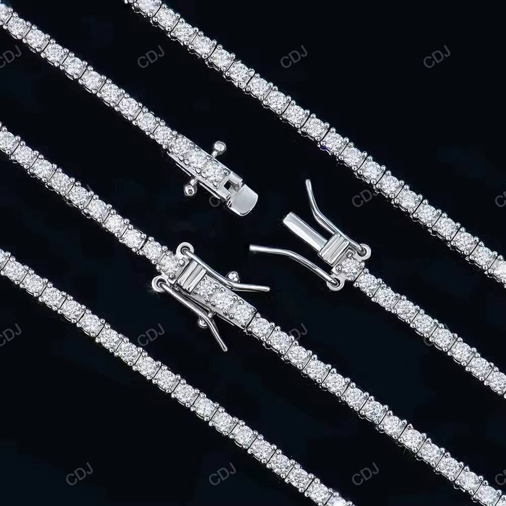 High Quality Pass Diamond Tester Hip Hop 925 Sterling Silver 3mm 8 Inch Moissanite Tennis Chain Bracelet