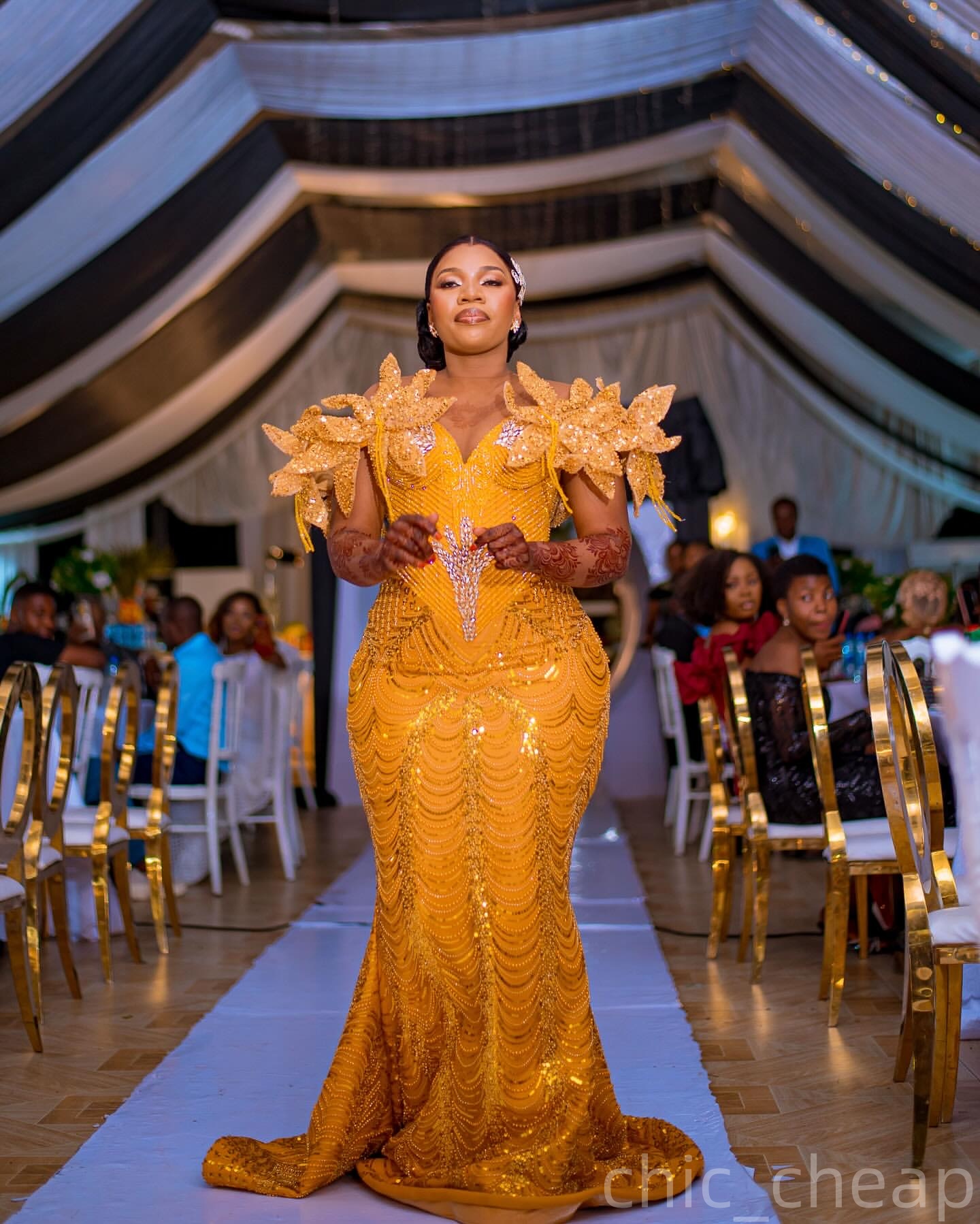 Mermaid Yellow Prom Dresses 2025 Flowers Crystals Sequined Evening Formal Party Second Birthday Engagement Gowns Plus Size Dress For Special Occasions