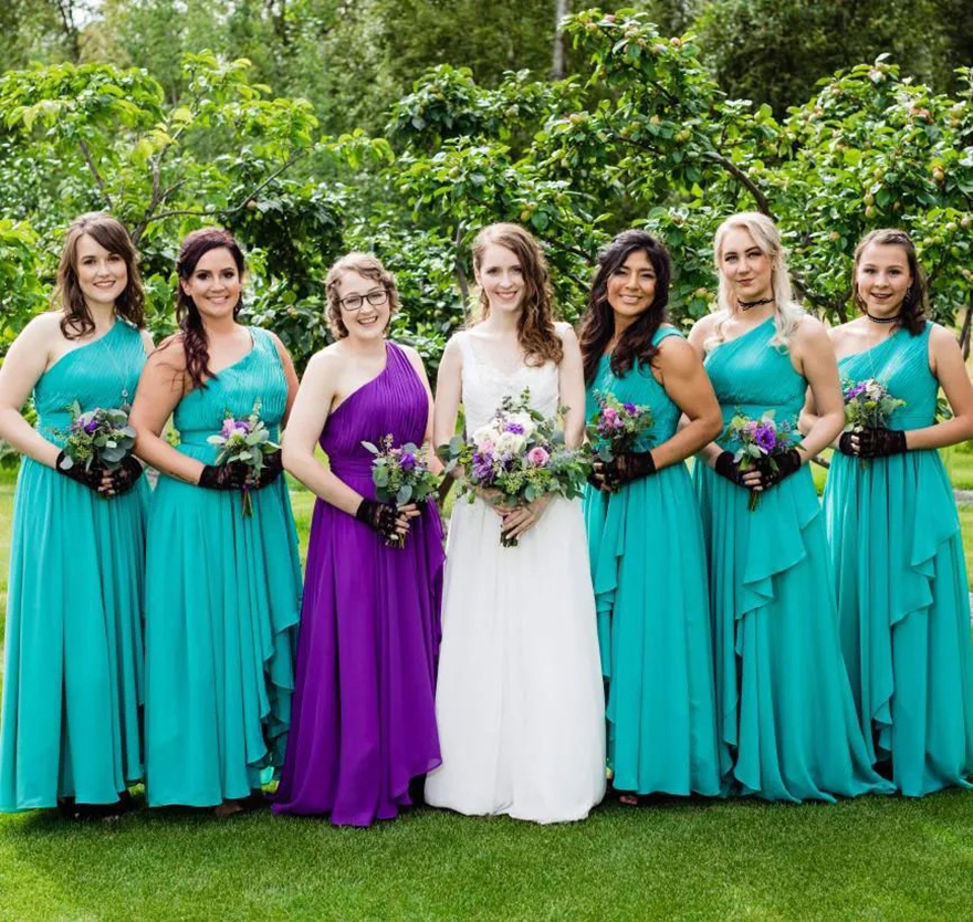 One Shoulder Bridesmaid Dress Cheap Western Summer Country Garden Formal Wedding Party Guest Maid of Honor Gown Plus Size Custom Made
