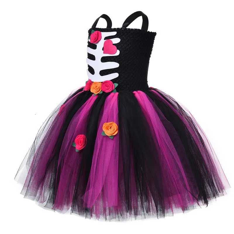Scary Skeleton Halloween Costumes for Girls Kids Zombie Bride Fancy Dress Par Tutu Outfit Toddlers Children Cosplay Ball Gown Z250725