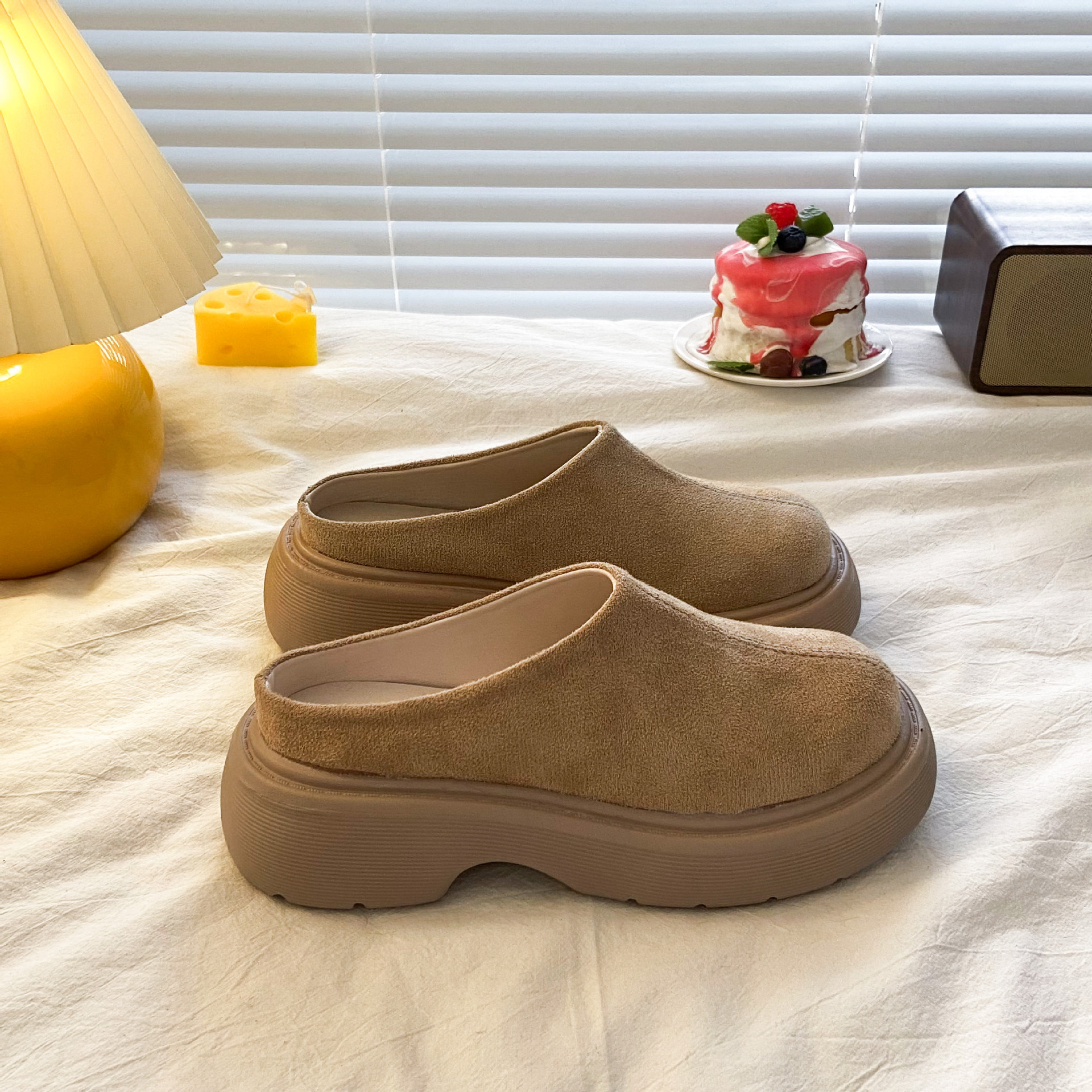 Ddmysports Baotou Half Slippers Thick Sole Women Summer Outdoor New Mules Internet Celebrity Backless Bread Lazy Platform Shoes Outdoor Shoes