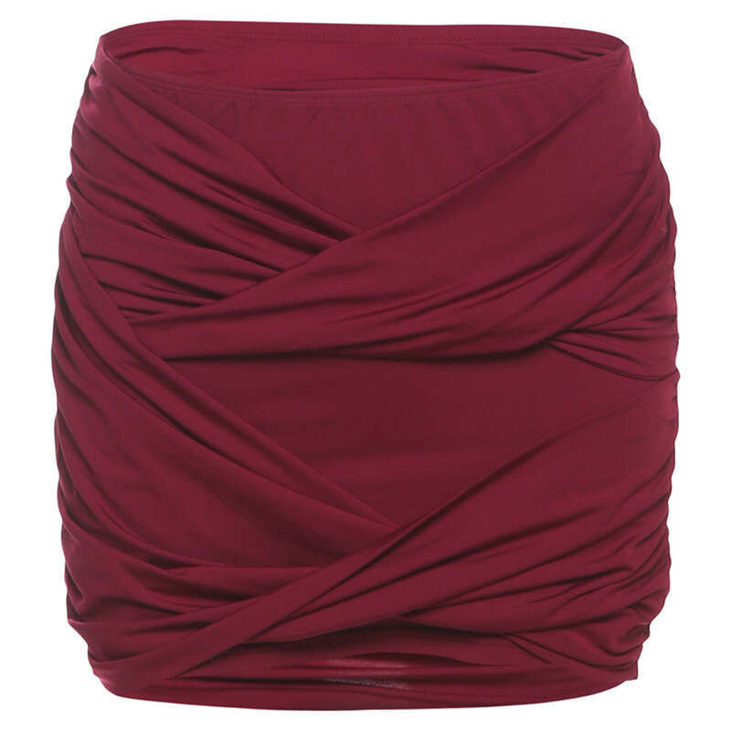 2025 Spring New Women's Fashion Solid Color Slim Street Style Low Waist Sexy Bodycon Skirt 165