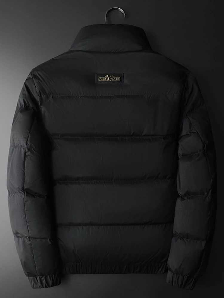 Stand Collar Thiened Winter Down Jacket Mens 2024 New White Du Feather Slim Fit Warm Outerwear Coat X250725