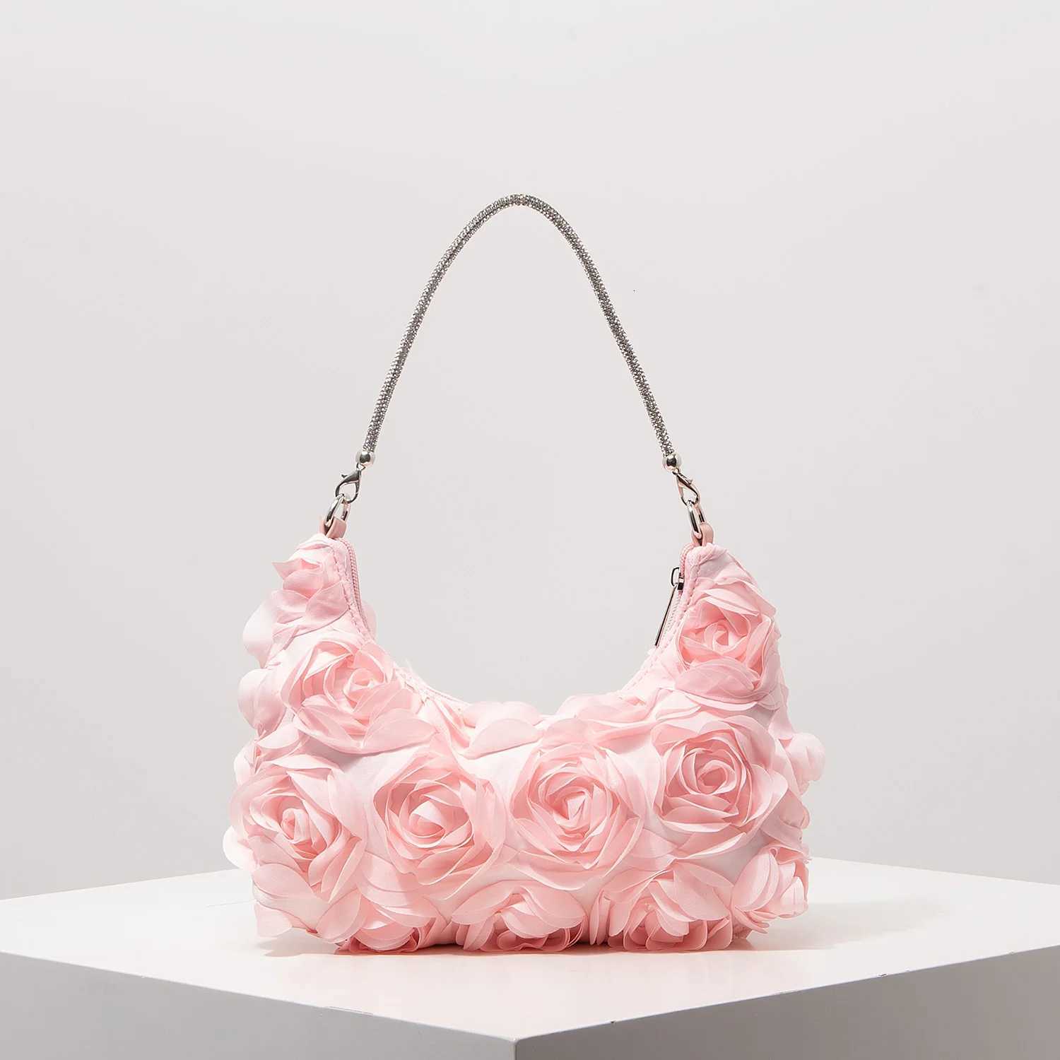 Rose Flower Shoulder Bag Pr Dresses for Women Sequin Bag Luxury Handbag Elegant Bag for Women Wedding Items (Rand Pattern) Y250725