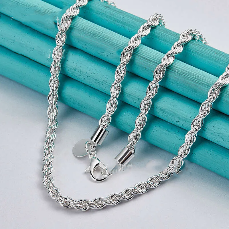 4mm Braided Necklace Sweater Chain Sier Jewelry Through testing, free home delivery is available.