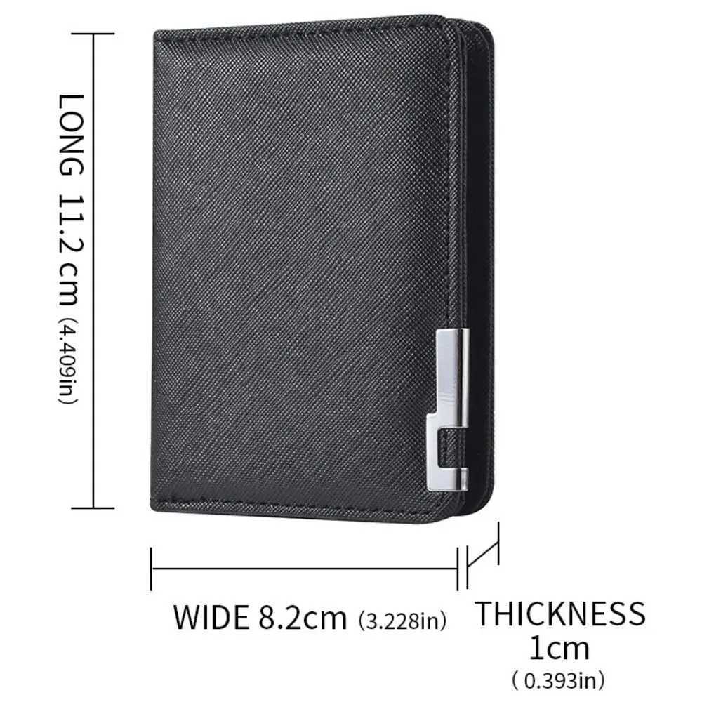 New PU Leather Mens Wallet Orange Black Grey White Two-Fold Multiple Pockets Ultra Thin Coin Purse Men Women Z250725