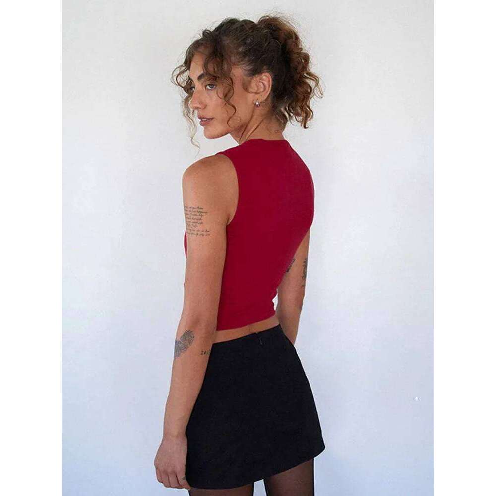 Y2K Women's Bow Tie-Up Tank with Wide Shoulder Straps Bandage Camisole Sexy Low Cut Crop Female Vest Top